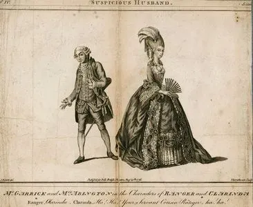 "Şüpheci Koca" Oyununda  David Garrick Ranger Rolünde, Frances Barton Abington Clarinda Rolünde  IV.Perde IV.Sahne