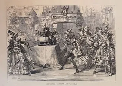 Drury Lane Tiyatrosunda Oynanan Pantomimden Bir Sahne