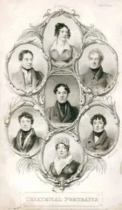 Tiyatro Portreleri(Stephens, Dowton, Elliston, Young, Jones, Braham, Davenport)