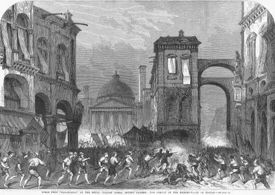 "Masaniello" Operasında Napoli'nin Pazar Yerindeki Savaş Sahnesi, Kraliyet İtalyan Operası,  Covent Garden