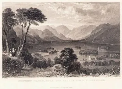 Cumberland'da Derwent Water Gölü