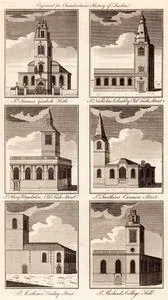 St.James Garlickhythe Kilisesi-St.Nicholas Cole Manastırı- St.Mary Magdalen Kilisesi, Old Fish Street-St.Swithin Kilisesi, London
 Stone-St.Matthew Kilisesi, Friday Street-St.Michael Kilisesi, Paternoster Row