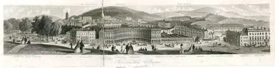 Buxton Şehrinin Panoramik Görünümü