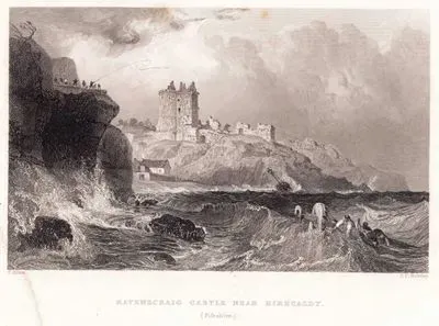 Kirkcaldy Yakınlarındaki Ravenscraig Kalesi, Fifeshire