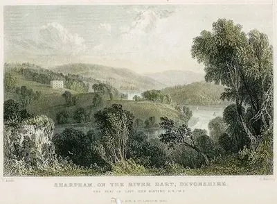 Dart Nehri Üzerinde John Bastard'ın Evi Sharpham Malikhanesi, Devonshire