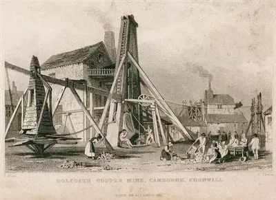 Dolcoath Bakır Madeni, Camborne, Cornwall