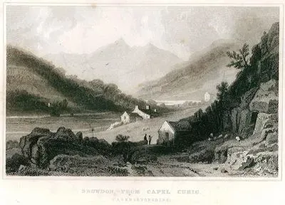 Capel Curig'den Snowdon Dağı, Caernarvonshire