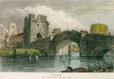 Foss Nehri Üzerindeki Eski Taş Köprü, York