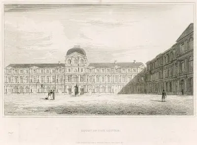 Louvre Müzesinin Avlusu