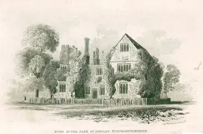 Dower Malikhanesinin Kalıntıları, Fawsley Park, Northamptonshire