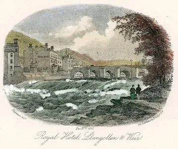 Llangollen Kasabası, Dee Nehri Üzerindeki Bent Ve Royal Hotel