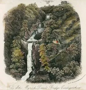 Mynack Şelalesi, Devils Köprüsü, Cardiganshire