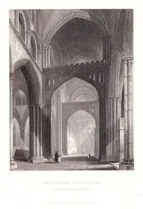 Salisbury Katedrali, Güneyden Kuzeye Kadhedral Kanadının Görüntüsü, Plate 3