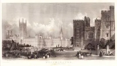 Bishop Sahilinden Westminster, Lambeth-Westminster Manastırı, Parlamento Binası, Lambeth Sarayı