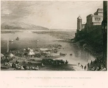 Hindu Hacıların Haridwar Şehrinde Toplanması