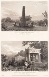 Pere Lachaise Mezarlığındaki Mareşal Messena'nın, La Fontaine ve Moleire'nin Mezarları