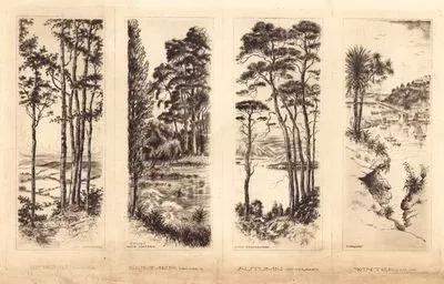 İlkbahar, Sussex, Kuzey Worthing-Yaz, Thames, Thames Back Waters-Sonbahar, İskoçya, Venachar Gölü-Kış, Devon, Torquay