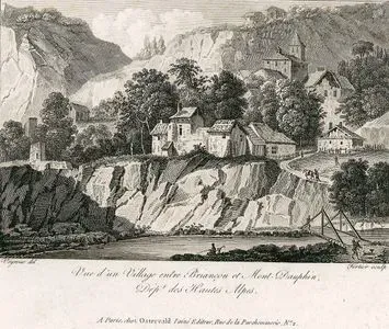 Alp Dağlarında Briancon İle Mont Dauphin Arasındaki Bir Köy