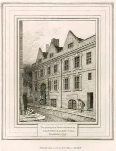 Londra'da 1799 Yılında Yıkılmış Olan Leatherseller Binasının Bulunduğu Caddenin Girişi