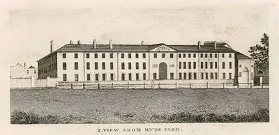 Hyde Park'tan  Knightsbridge Kışla Binasının Görüntüsü