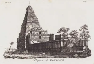 Brihadeeswarar Tapınağı (Pagodası) veya Peruvudaiyar Kovil, Thanjavur, Hindistan, Asya Cilt III. Resim 41.