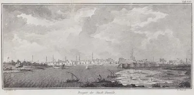 Osmanlı İmparatotluğu Döneminde Dimyat Şehrinin Görünüşü, Mısır (Plate VIII)