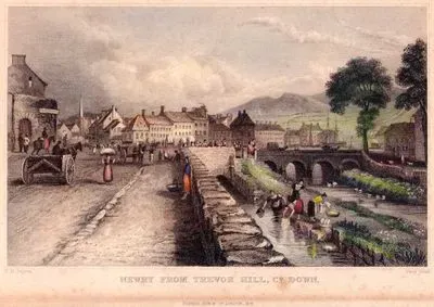 Trevor Hill'den Newry (Clanrye) Nehri'nin Newry'den Geçişi, County Down, Kuzey İrlanda