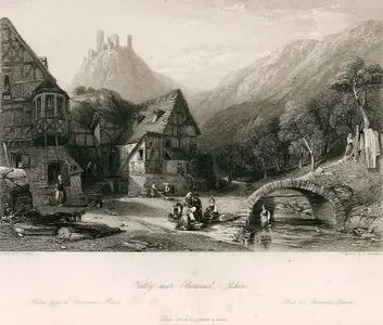 Oberwesel Şehrinin Yakınındaki Vadi, Ren Nehri