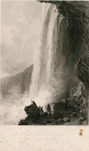 Atnalı Şelalesi, Niagara, İngiliz Bölgesinden Mağara Girişi