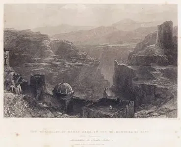 Kudüs Yakınlarında Ziph Şehrinin Kayalıkları Üzerinde Mar Saba Manastırı