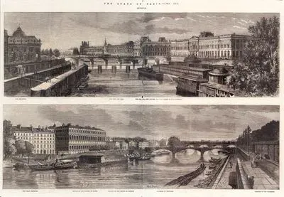 Paris Rıhtımları- Enstitü, Sanatlar Köprüsü, Eski ve Yeni Louvre, Tuileries Sarayı, Orsay Müzesi, Hükümet Sarayı, Legion of Honour Sarayı(Müzesi), Meclis Binası, Tuileries Bahçesi