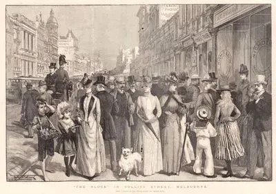 Melbourne Collins Caddesinin Kalabalığı
