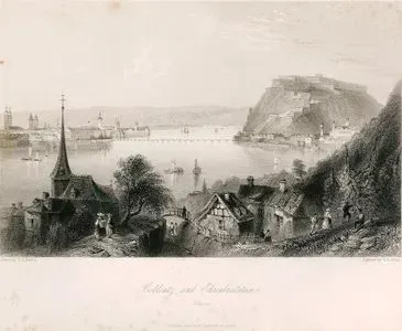 Ren Nehri Üzerinde Koblenz Ve Ehrenbreitstein Kalesi