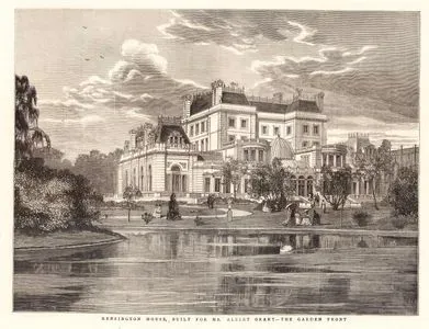 Kensington Malikhanesini Ön Bahçeden Görünümü