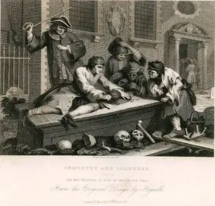Çalışkanlık Ve Tembellik-Tembel Çırağın Kilisenin Avlusunda Kumar Oynaması-Plate 3.