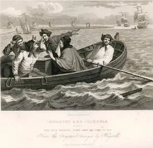 Çalışkanlık Ve Tembellik-Tembel Çırağın Gemilerde Çalışmaya Başlaması-Plate 5.