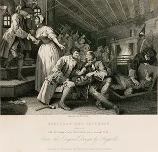 Çalışkanlık Ve Tembellik-Tembel Çırağın Fahişe Tarafından Polise İhbar Edilmesi-Plate 9.