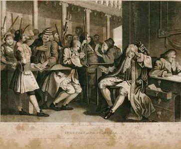 Çalışkanlık Ve Tembellik-Tom İdle'nin Yargıçlığa Yükselmiş Olan Francis Goodchild'a Suç Ortaklarının İddialarının Doğru Olmadığını İkna Etmeye Çalışması-Plate 10.
