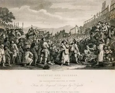 Çalışkanlık Ve Tembellik-Tembel Çırağın Tyburn'da İdam Edilmesi-Plate 11.