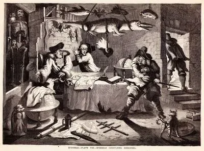 Hudibras-Plate 8.-Hudibras'ın Astrolog Sidrophele'ye Danışması